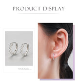 Silver Plated Earrings With Diamonds | Natasha 0 Chicy Boutique