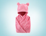 Cotton baby care hooded bath towel | Zephyr 0 Fibobus DropShipping Rose Red