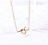 Stainless Steel Knotted Rose Gold-plated Necklace | Melissa 0 Fibobus DropShipping Rose Gold
