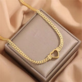 Love Chain Necklace Titanium Steel | Michelle 0 Fibobus DropShipping Gold Necklace