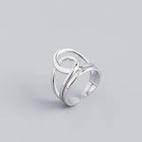 Layer Ring | Cela 0 Fibobus DropShipping Silver Adjustable Opening