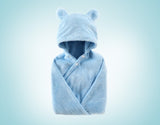 Cotton baby care hooded bath towel | Zephyr 0 Fibobus DropShipping Blue