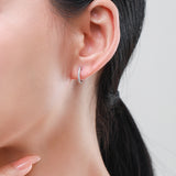 Silver Plated Earrings With Diamonds | Natasha 0 Chicy Boutique