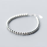 Retro Silver Ball Round Bead Bracelet | Darth 0 Fibobus DropShipping Silver