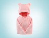 Cotton baby care hooded bath towel | Zephyr 0 Fibobus DropShipping Pink