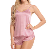 Camisole Shorts Pajama Set | Camil 0 Chicy Boutique Pink L