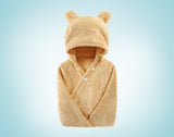 Cotton baby care hooded bath towel | Zephyr 0 Fibobus DropShipping Khaki