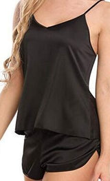 Camisole Shorts Pajama Set | Camil 0 Chicy Boutique Black L