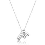 Glossy Letter Copper Pendant | Shimi 0 Fibobus DropShipping F Silvery