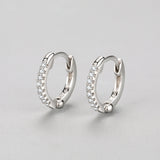 Silver Plated Earrings With Diamonds | Natasha 0 Chicy Boutique Silver