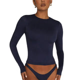 Slim Fit Casual Shirts | Russet Chicy Boutique Dark Blue XS