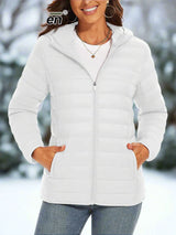 Full Zip Up Hooded Puffer Jacket | Glaciera Chicy Boutique