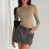 Slim Fit Casual Shirts | Russet Chicy Boutique Khaki XL