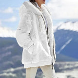 Hooded Zipper Fleece Jacket | Velura Chicy Boutique