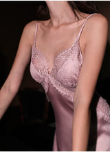 Perspective Lace Nightdress | Touch Chicy Boutique Pink L