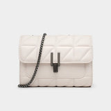 Leather Chain Crossbody | Sleek Chicy Boutique white 20cmx8cmx14cm