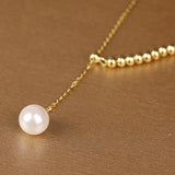 Sliver Beads Perfect Pearl Chain Set | Miriam 0 Chicy Boutique