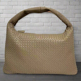 Leather Women's Woven Satchel | Aria 0 Chicy Boutique Khaki