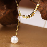 Sliver Beads Perfect Pearl Chain Set | Miriam 0 Chicy Boutique