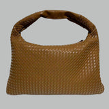 Leather Women's Woven Satchel | Aria 0 Chicy Boutique Brown
