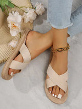 Straw Flat Slippers | Hemp Chicy Boutique