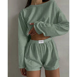 Loose Round Neck set | Ninocha Chicy Boutique Green 2XL