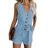 V-neck Monochromatic Jumpsuit | Grace Chicy Boutique
