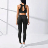 2 pcs Crisscross Back Cami Hip-hugging Tummy Control Leggings | Crisback Chicy Boutique