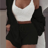 3-set Fluffy Pajamas Set | Polishia Chicy Boutique