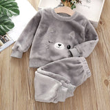 2-Piece Winter Sleepwear for Girls (2-6 Years) | BearDream Chicy Boutique grey 2T