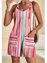 Tie Knot Strap Jumpsuits with Pockets | Serene Chicy Boutique Multi S
