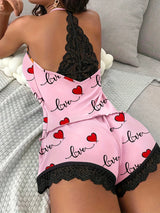 Sleeveless V-Neck Crochet Lace Pajamas | Venus Chicy Boutique