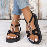 Beaded Mid Heels Sandlas | Imbar Chicy Boutique Black 40