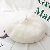 Wool Berets French Style | Nordic Chicy Boutique WHITE One Size