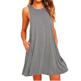 Summer Swing T-Shirt Dress | Phoebe Chicy Boutique Gray S
