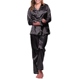 Satin Pajama Sets | Cuddleup Chicy Boutique Black M(34-36) United States