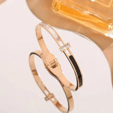 Wedding party grass bracelet | Radiance Chicy Boutique Gold Rose Stripe