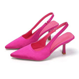 Pointed Toe High Heels | Shpitz Chicy Boutique Rosy Red 36