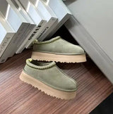 Sheepskin Leather Fur Boots | FurSteps Chicy Boutique Green 1 38