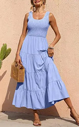 Elastic Waist Big Swing | Nofar Chicy Boutique Light Blue S