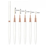 Nail Art Liner Brushes Set Chicy Boutique White