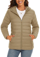 Full Zip Up Hooded Puffer Jacket | Glaciera Chicy Boutique