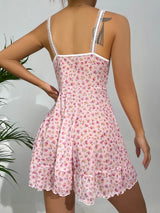 Floral Printed Lace Pijama | Goddess Chicy Boutique