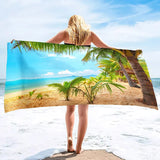 Coconut Tree Beach Sand Towel | Astrid Chicy Boutique Light Yellow H150xW220cm