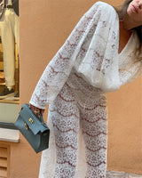 White Lace Two Piece Sets | Ruli Chicy Boutique