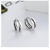 925 Silver Double Hoop Earrings for Women | Hoopla Chicy Boutique
