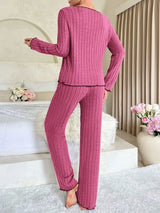 Women's Ribbed Autumn & Winter Pajama Set | CozyRib Chicy Boutique
