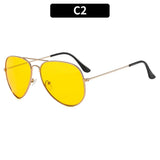 2025 Double Bridge Aviator Sunglasses | Skyglow Chicy Boutique Gold Yellow As the picture