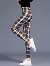 Plaid High Waist Leggings | PlaidFit Chicy Boutique