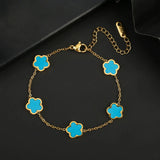 Adjustable Petal Plant Bracelet Women's | Edo Chicy Boutique Light Blue Adjustable